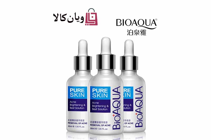 سرم درمانی، ترمیم کننده و ضدجوش صورت بیوآکوا مدل PURE SKIN