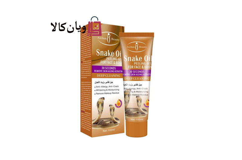 ژل اسکراب لایه بردار صورت و بدن آیچون بیوتی Aichun Beauty مدل روغن مار