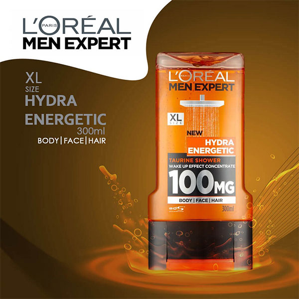 شامپو سر و بدن لورال Loreal مدل Hydra Energetic حجم ۳۰۰ میل 1