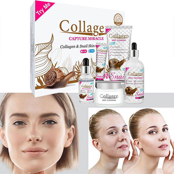 ست ۵ عددی مراقبت از پوست صورت کلاژن حلزون collagen 2