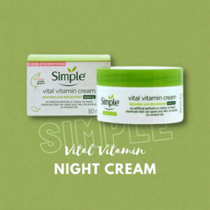 کرم شب ویتامینه و ترمیم کننده سیمپل مدل Vital Vitamin مناسب پوست حساس 50 میل